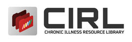 The CIRL logo. On the left, a graphic depicting three stacked folder files in shades of red with the stripes of the disability flag shown on the front folder. To the right of this graphic in large bold letters is "CIRL" with the words "Chronic Illness Reso